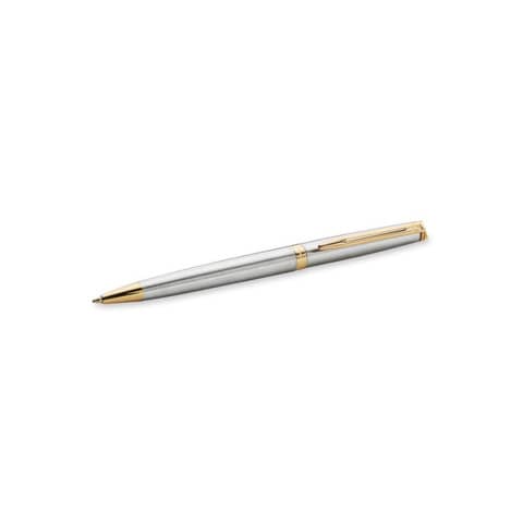Penna a sfera Waterman Hemisphere GT inchiostro blu Waterman argento con finiture placcate in oro - S0920370